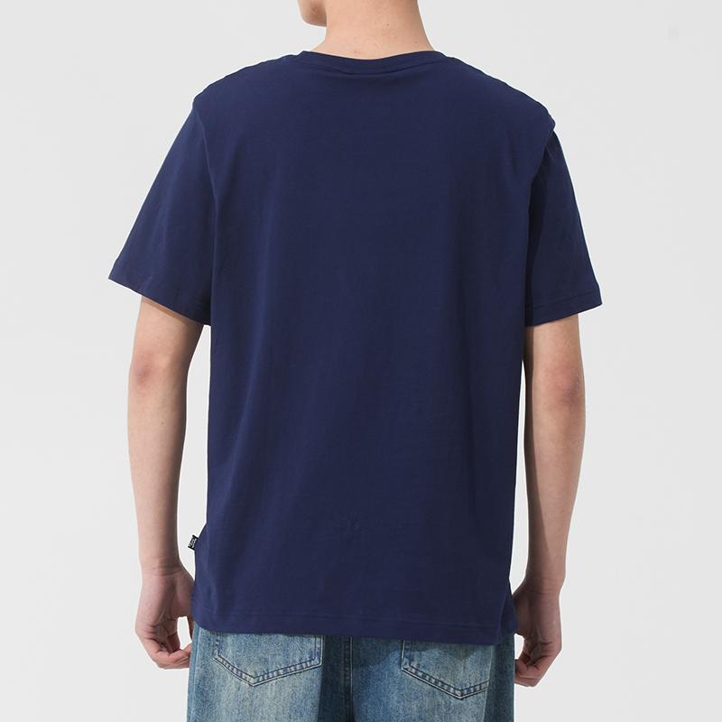 Puma Sports Lifestyle Series Nautical Brand Logo Breathable Casual Short Sleeve T-Shirt Men T-Shirts Blue 692480-06