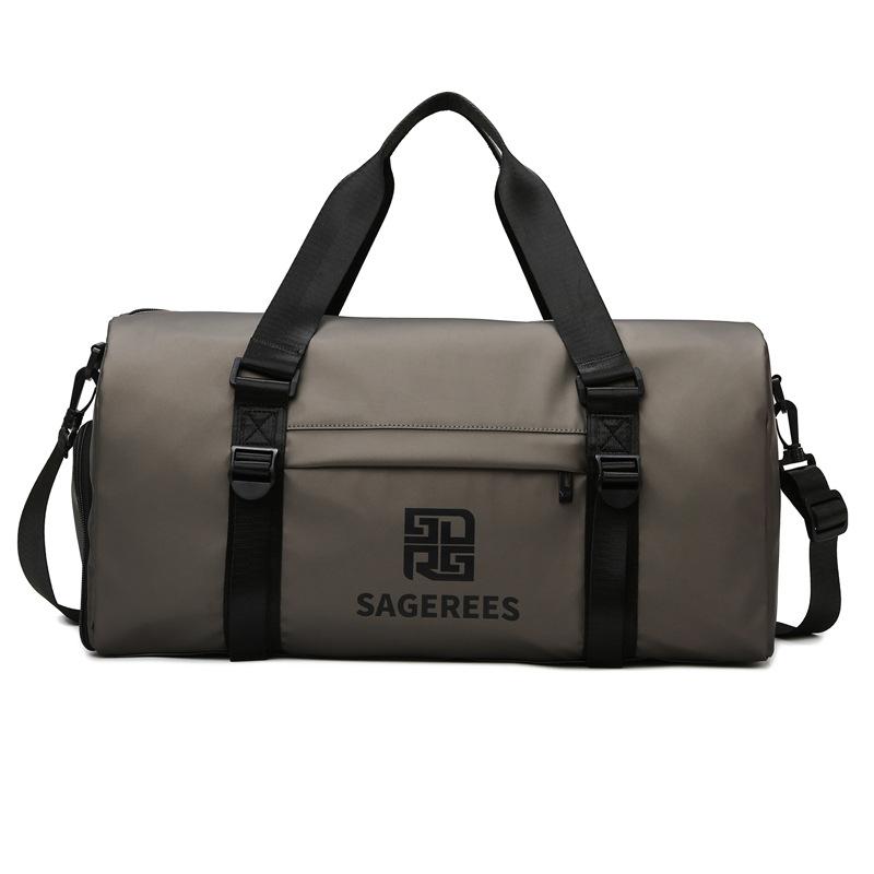 

Couple fashion trend short trip travel luggage dry and wet separation leisure fitness bag can be set tie rod зелений