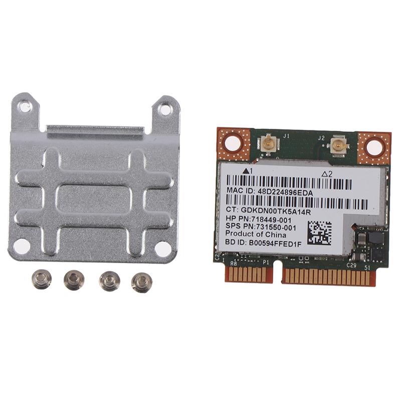 Carte WiFi Mini PCIe Broadcom BCM943228HMB - Dual Band 2.4G/5G 300Mbps, Bluetooth 4.0 - Pour Ordinateurs Portables HP Série G1
