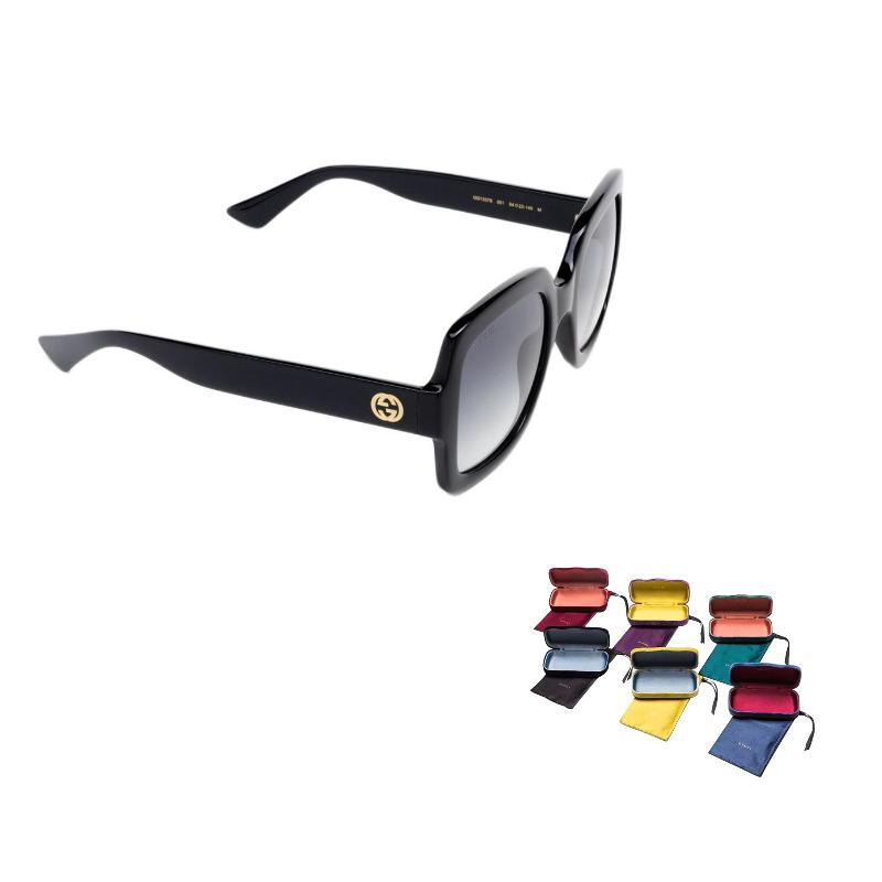 

GUCCI Gradient Cool & Comfortable Injection Molded Square Sunglasses Women s Black 54 чёрный