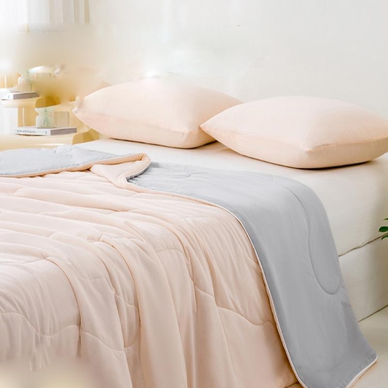 Washed Air Condition Blanket For Bedding Soft Skin-Friendly Silky Quilted Quilt Breathable Summer Cooling Comforter Queen King