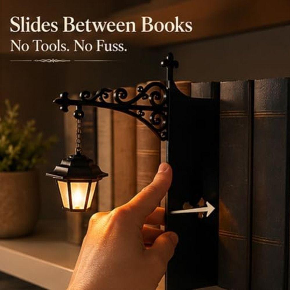 Warm LED Library Lantern Mini Bookcase Lamp Gifts Book Nook Lamp  Bookshelf Decor