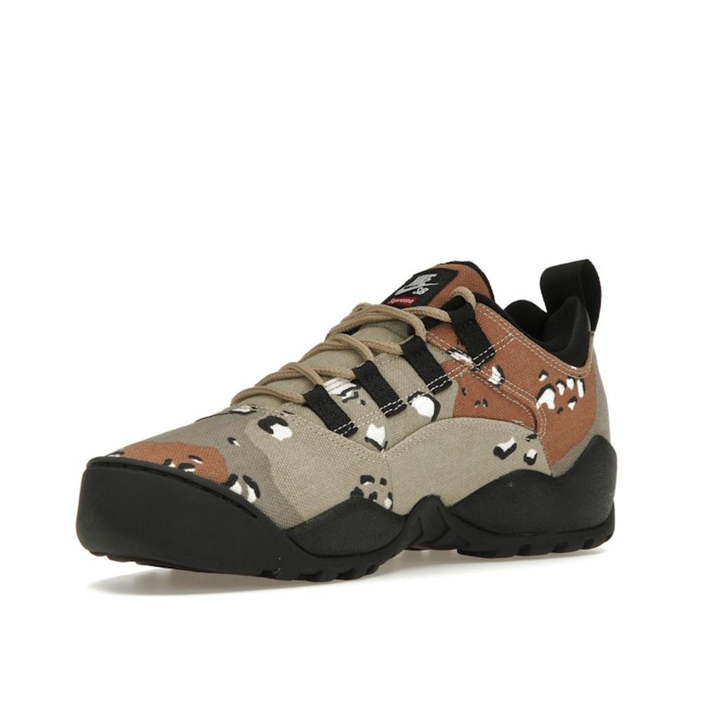 Nike Supreme X Darwin Low SB Desert Camo Men Sneakers Tan Khaki Archaeo-Brown FQ3000-200