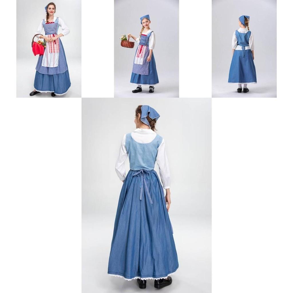 Adult Little Match Girl Cos Costume For Halloween Stage Performance Exquisite Polyester Fiber Material European And American Fantasy Theme Suitable