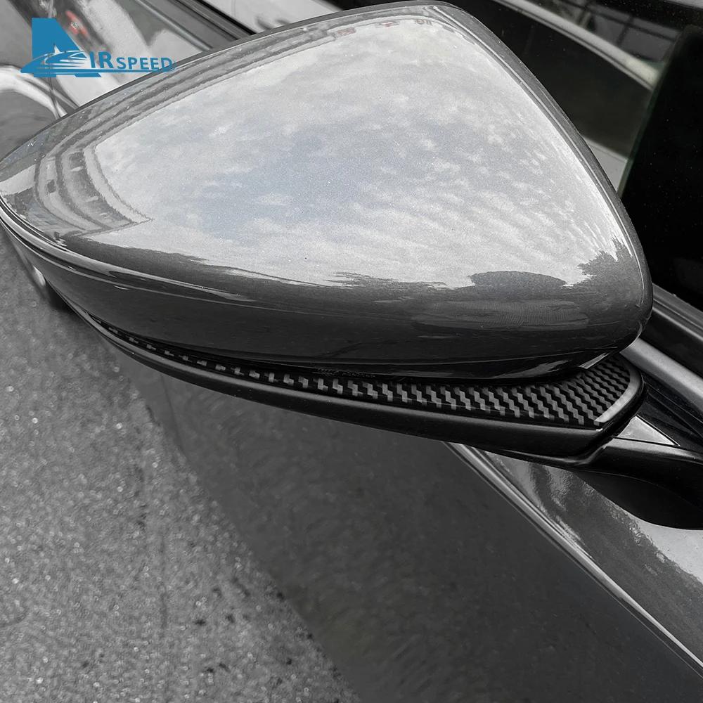 Real Soft Carbon Fiber Trim Sticker LHD RHD For Mazda 3 Axela 2019 2020 2025 2025 2025 2025 2025 Car Rearview Mirror Strip Decor