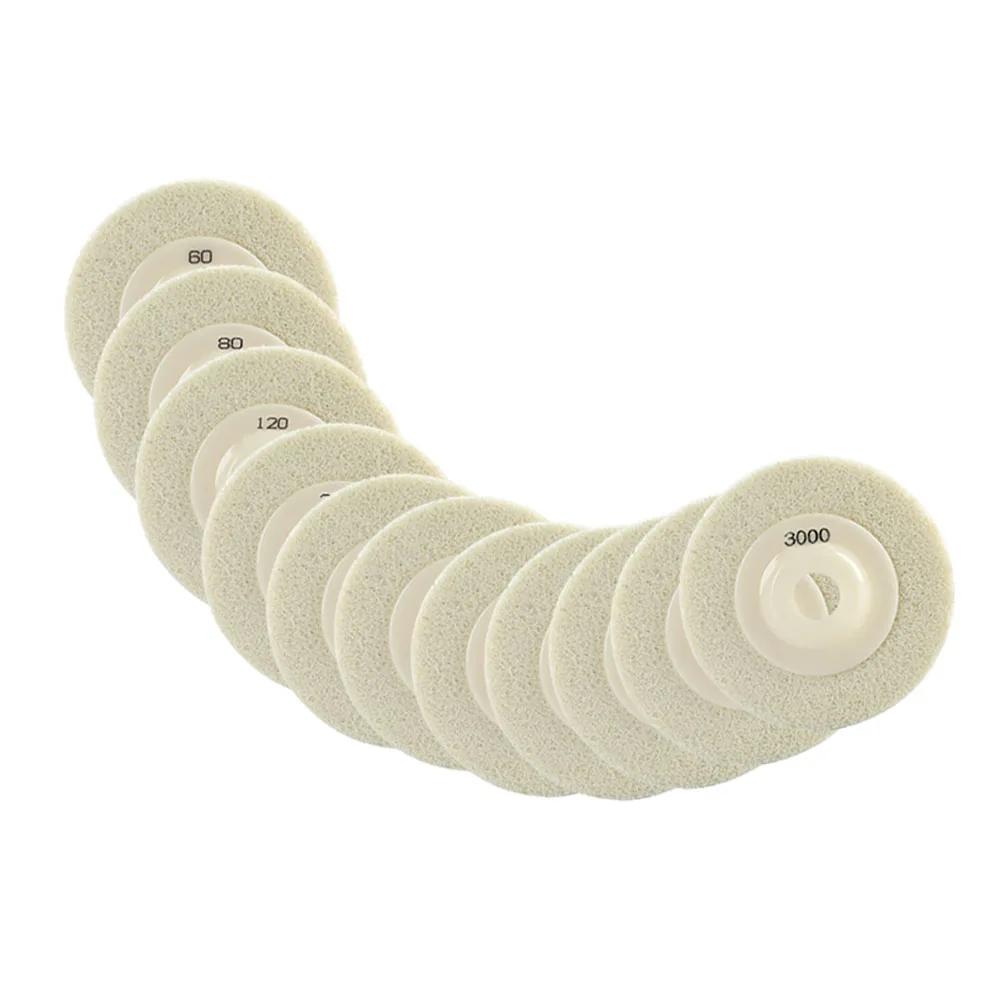 1PC Brand New Polishing Wheel Polishing Sheet 4inch 60-3000 Grit Angle Grinder Nylon Fiber Polishing Wheel White