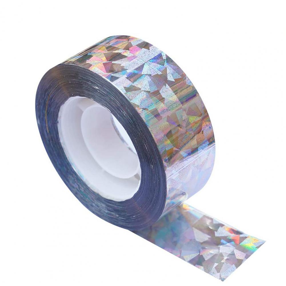 1 Roll 80M Bird Scare Tape Dual-sided Shining Pigeons Reflective Ribbon Bird Deterrent Tape Garden Yard Bird Repellent RibbonS