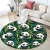 Pandas Round Area Rug,Carpet Rug for Living Room Bedroom Sofa Playroom Decor,Non-slip Floor Mat