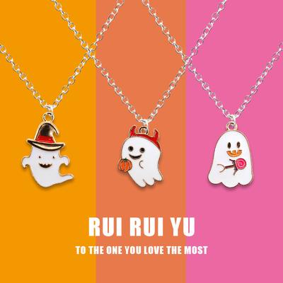 RUI RUI YU Geister-Halskette mit Anhänger, Halskette für Damen, Herren, Freundin, Paar, Liebhaber, Schmuck, Geschenk