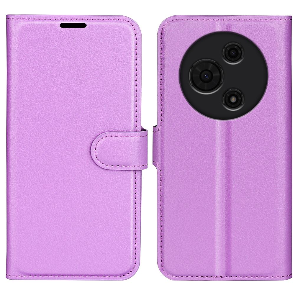 For TCL 605 4G Case Litchi Texture Shockproof Leather Wallet Phone Cover