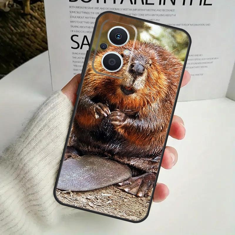 Animal Beaver Case For OPPO Reno 12F 13F 14F 10 11 12 13 14 Pro 8T 7 8 Lite OPPO Find X6 X5 X8 X9 Pro Cover