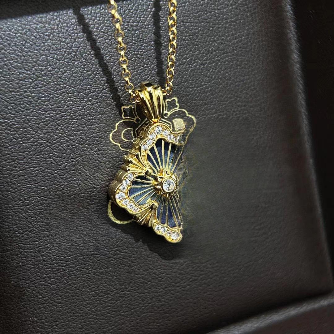 Bucci Four-Leaf Clover Double-Sided V Gold Necklace for Women V Gold High Version