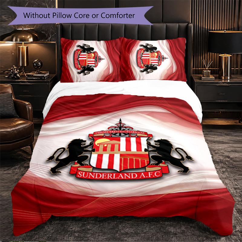 Biancheria da letto a tema Sunderland Set 3 pezzi Copripiumino Biancheria da letto decorativa per camera da adolescente Decorazione per la casa