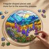 Acrylic Jigsaw Puzzle Suncatcher Kit, Stained Glass Style DIY Window Hanging Ornament for Home Decor, Gift for Women Men Mom