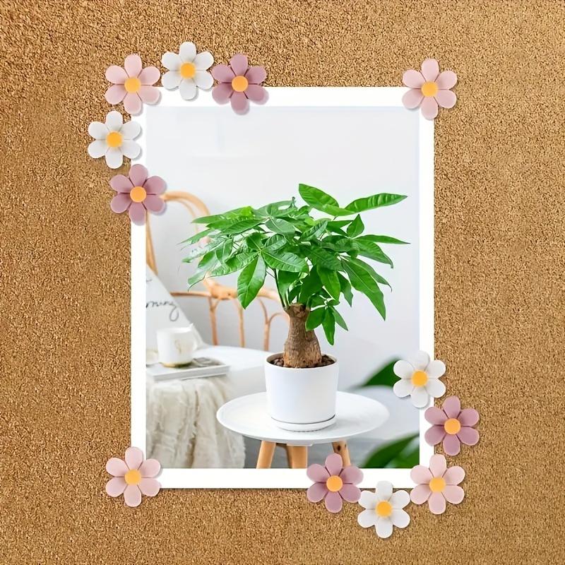 30er-Pack ABS-Blumen-Stecknadeln, Dekorative Blumen-Kopfnadeln für Pinnwände, Fotowand, Karte, Büro und Heimdekoration