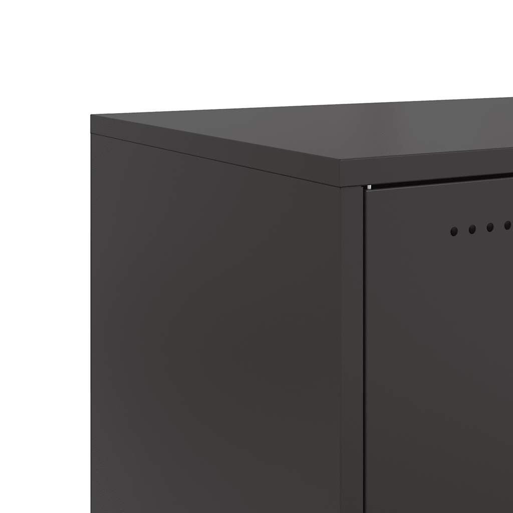 Nightstand Black 36x39x43.5 Cm Steel