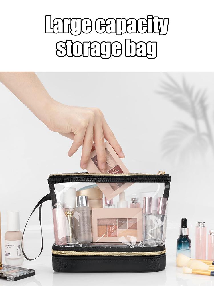 Storage Bag Clear Cosmetic Bag Make Toiletry Bag, Waterproof Pouch for Women Purse for Toiletries Accessories Brushes