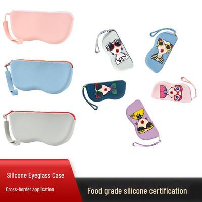 Portable Food-Grade Silicone Sunglasses Storage Case