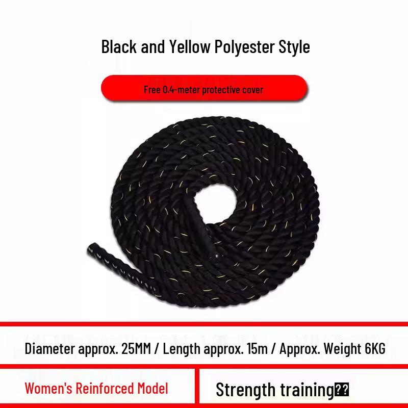 Fitness Battle Rope with Gloves