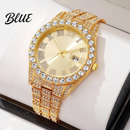 Reliable Timekeeping Men Watch Fashion Bracelet Quartz Analog with Day