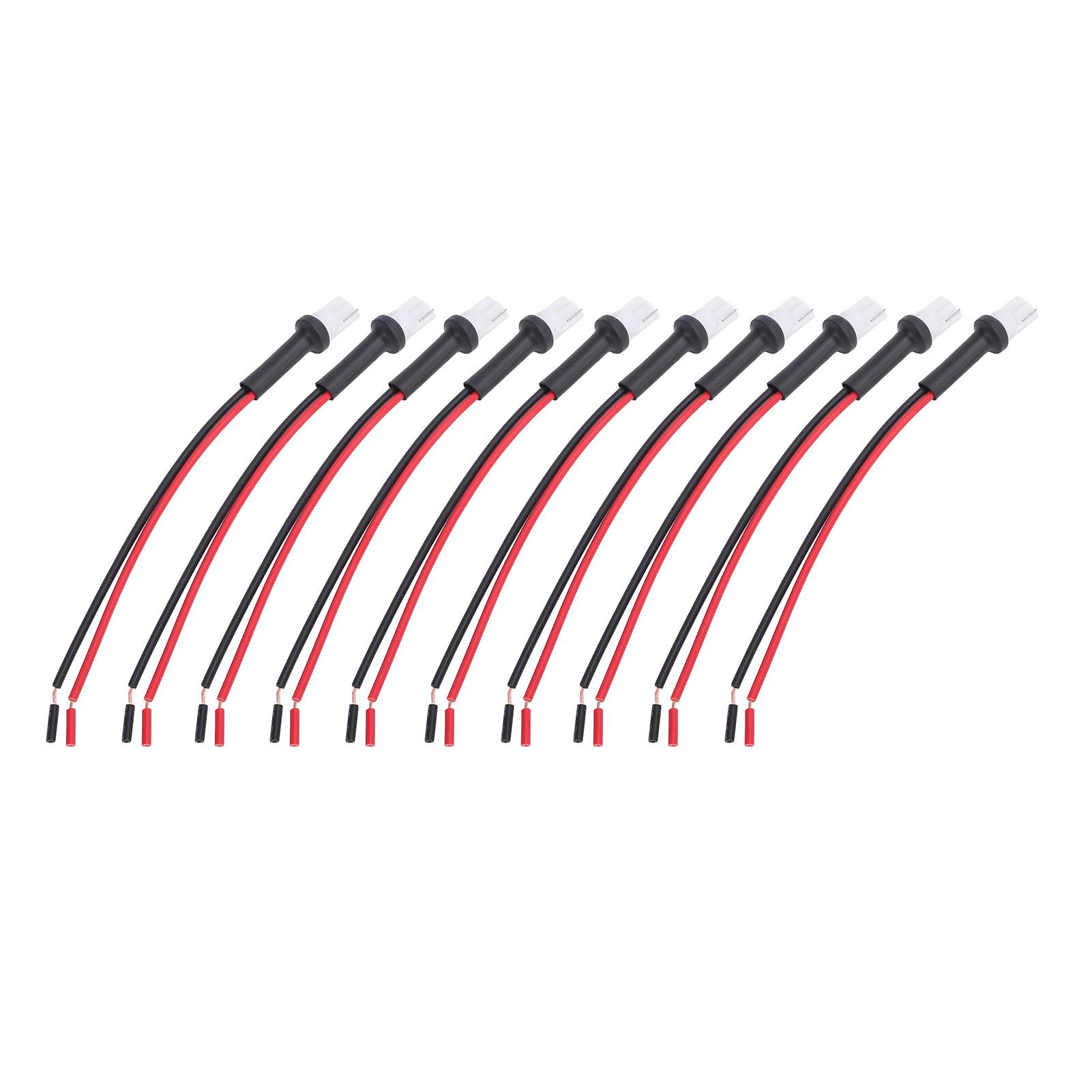 

10 Pcs T10 Male Socket Extended Cable for Turn Signal Lights Brake Lights Taillights Daytime Running Lights