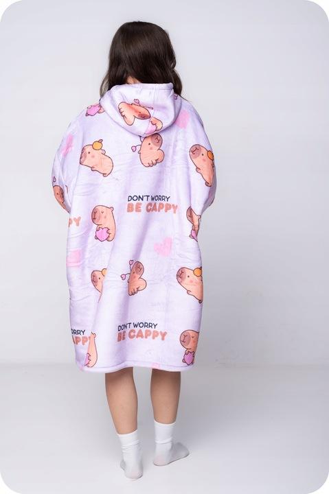 Blanket Sweatshirt Oversize Warm Thick Blanket Sweatshirt 2In1Xxl Capybara Furry [Ub-Kb-Wz-9]