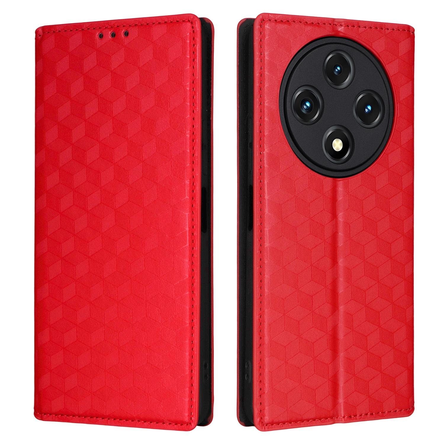 

Шкіряний чохол для Umidigi G100A/G100 5G/G100 Гаманець з ромбоподібним тисненням Чохол для телефону Red