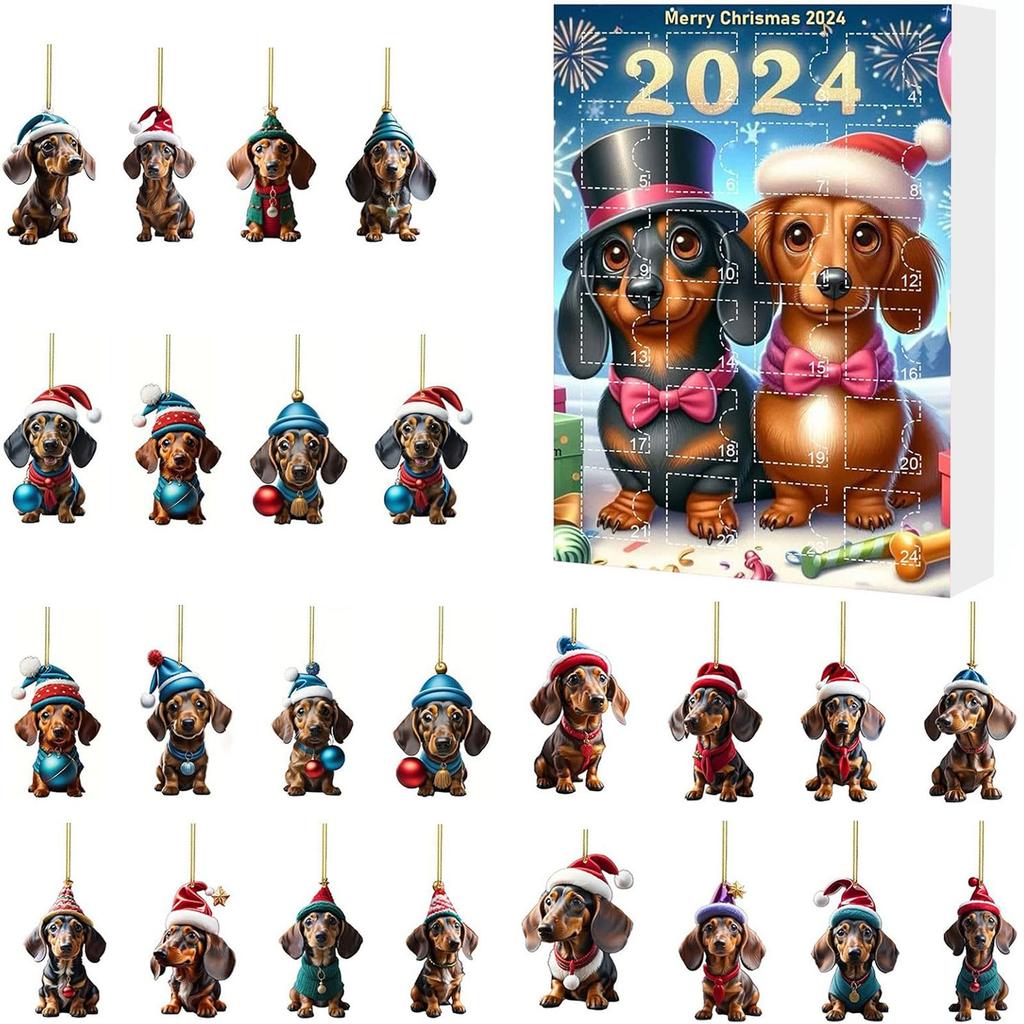 2D Christmas Countdown Hole Fun Christmas Box Gift 24stk