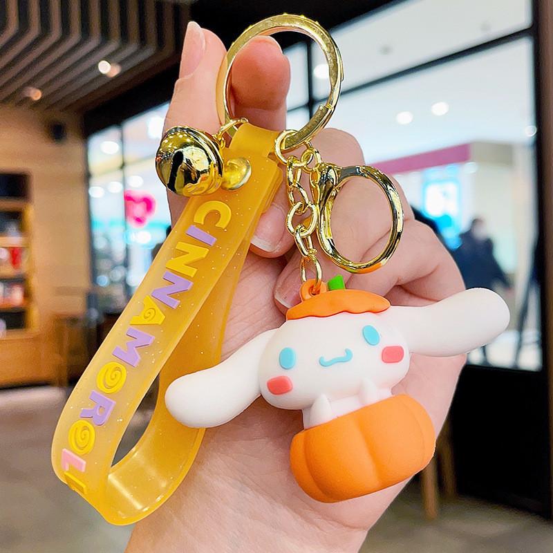 Adorable Silicone Keychain With Cute Dinosaur Cartoon Design For Bags And Keys