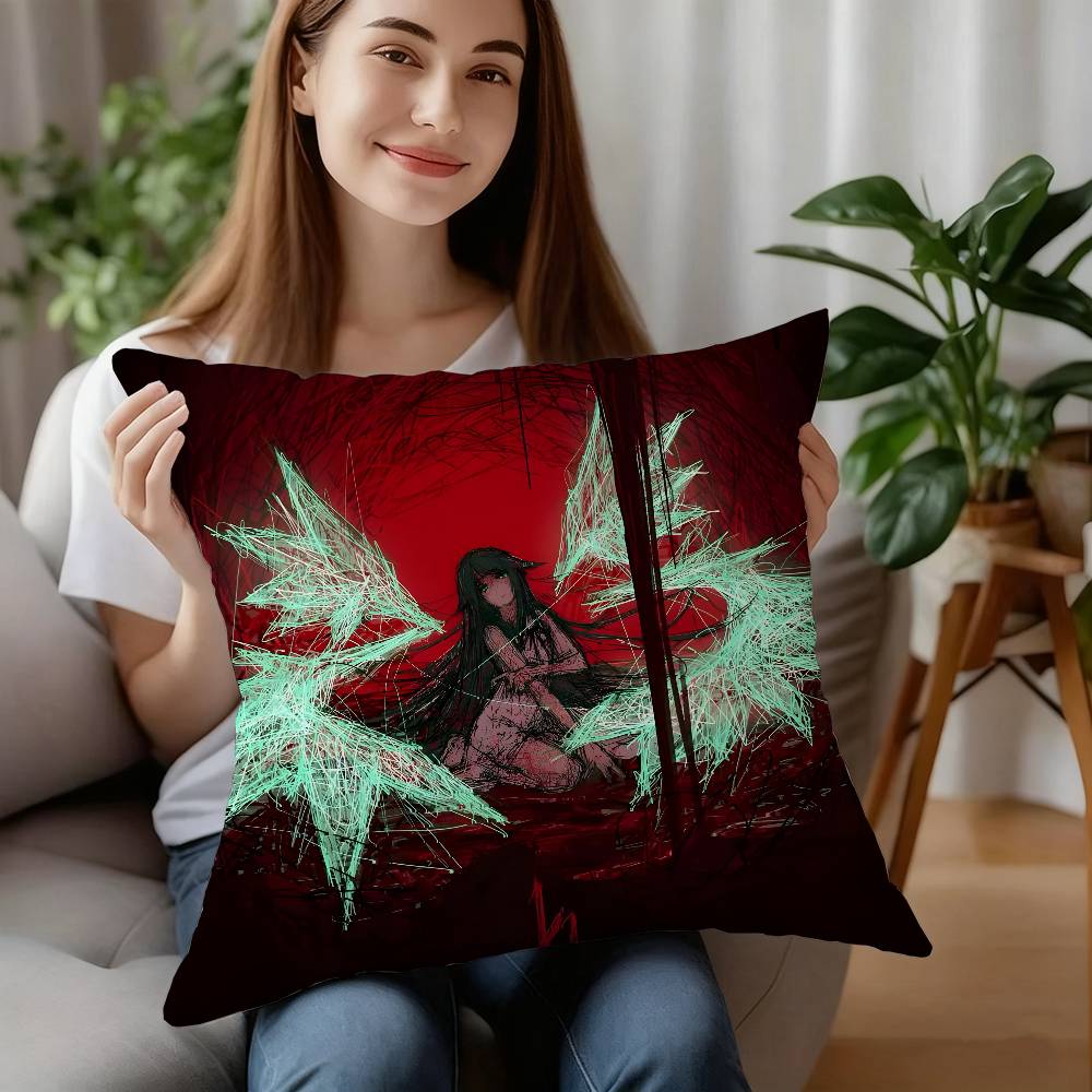 Saya No Uta Das Lied von Saya Kissenbezug Plüschstoff Weicher Kissenbezug Beidseitig bedruckt Kissenbezug Haushaltsgeschenke