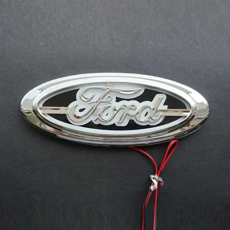 14.5*5.6cm Car LED Light Emblem for Mustang Fusion Transit Focus Mk3 Mondeo Fiesta Mk6 Ranger Kuga Explorer Modification