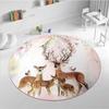 Cute Animal Patterned Round Rug with Bunny Lion Tiger Whale Sheep Designs Floor Mat for Kids Room Decor Adding Playful Charm