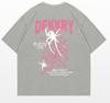 American high street ins spider print short-sleeved t-shirt men's and women's summer loose casual student crew neck cotton top tide