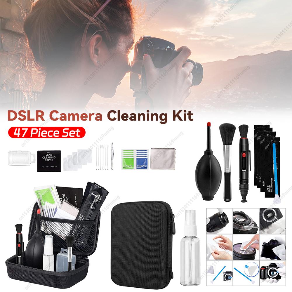 47PCS Camera Cleaner Kit DSLR Lens Digital Camera Sensor Cleaning Set for Sony Fujifilm Nikon Canon SLR DV Cameras Clean Kit