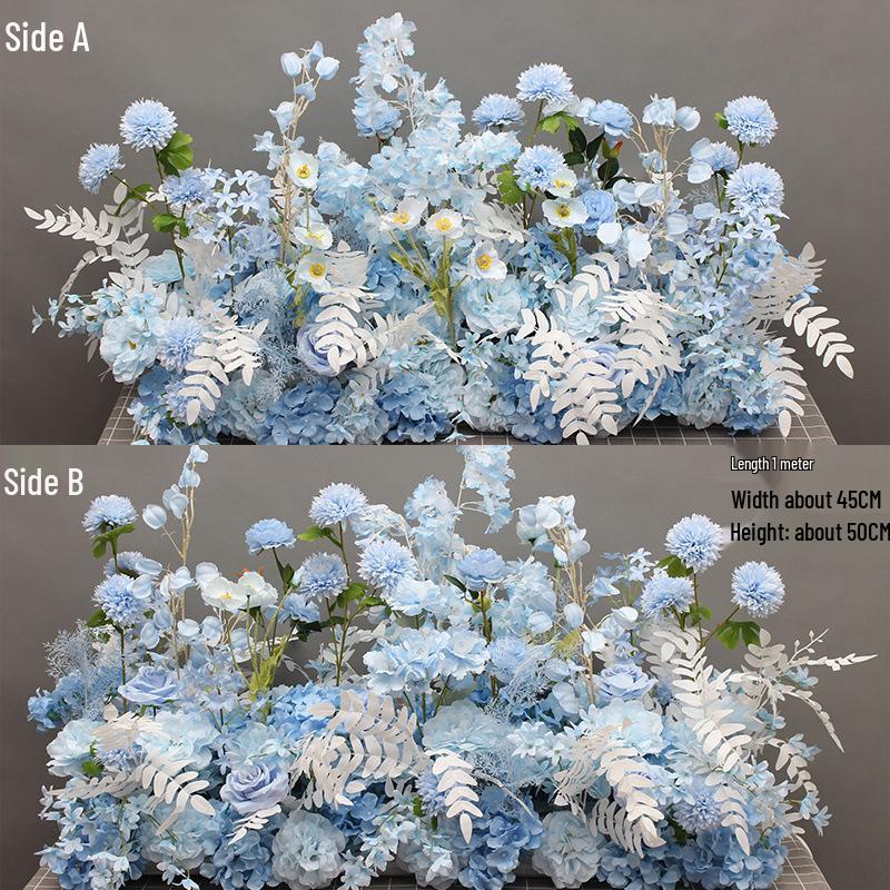 Large Silk Eucalyptus Flower Runner for Wedding Table Decoration