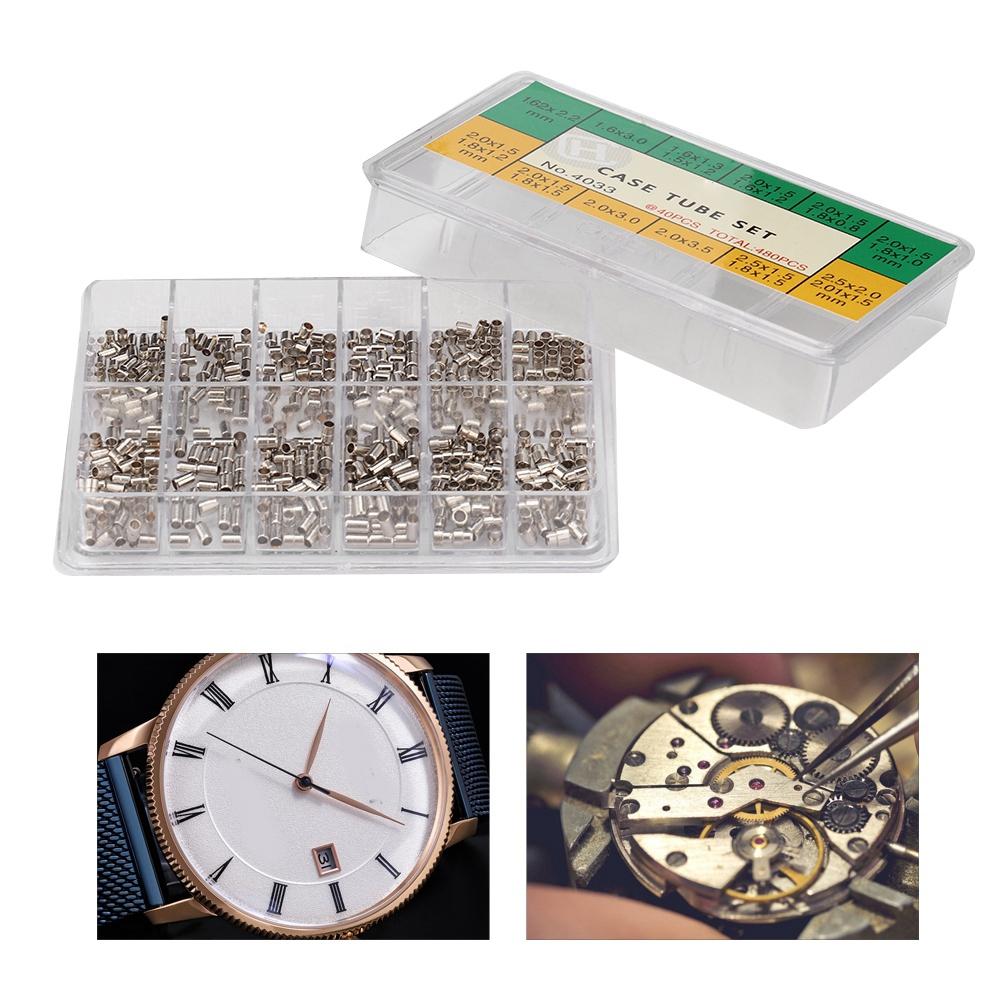12 Sizes of Watch Case Tube Metal Repairing Tool for Watch Watchmaker Fixing Accessory