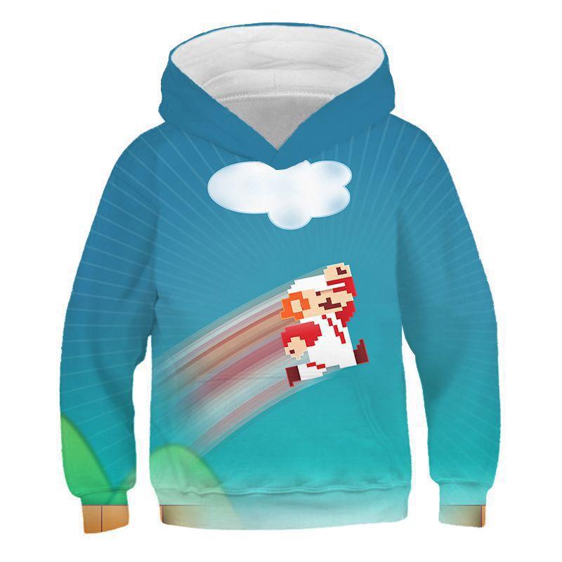 Super Mario Brothers Mario Children's Versatile Sweater Cosplay Spring and Autumn Anime Hoodie Jacket Men