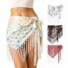 Tassel Fringe Hip Scarf Self-tie Fringe Skirt Ethnic Waist Wrap  Beach Wear