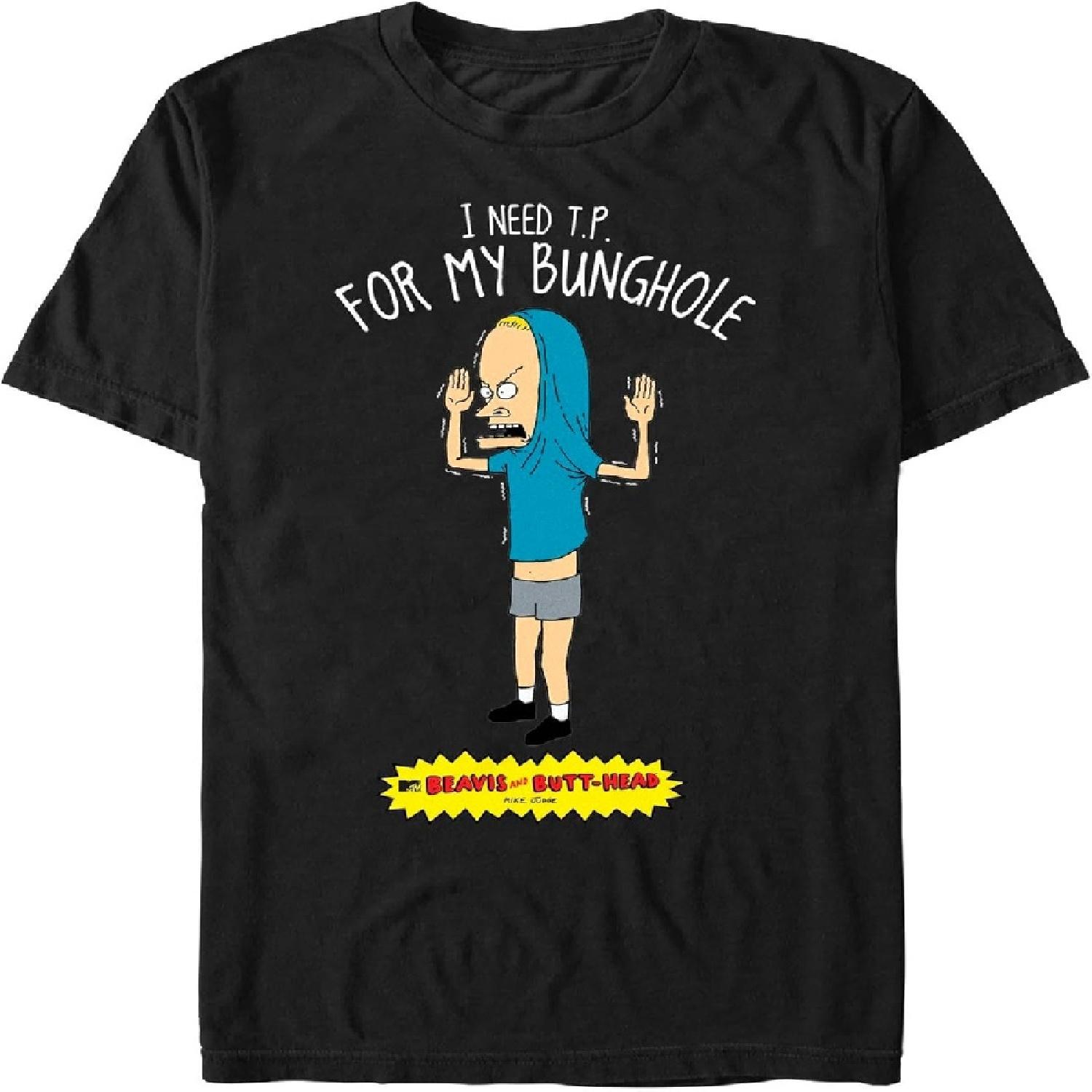 

Men s Beavis and Butt-Head I Need T.P. for My Bunghole T-Shirt XXXXXL чёрный