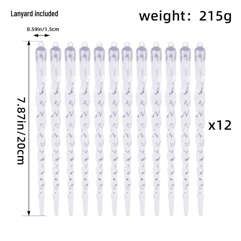 Průhledná přeshraniční vánoční ozdoba rampouch – Kreativní dekorace na stromek