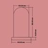 Preserved Flower Glass Dome Display Case with Dust Cover - Transparent Desktop Ornament.