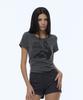 Gillaakaibeu Danger Girl Crop T-Shirts_Charcoal