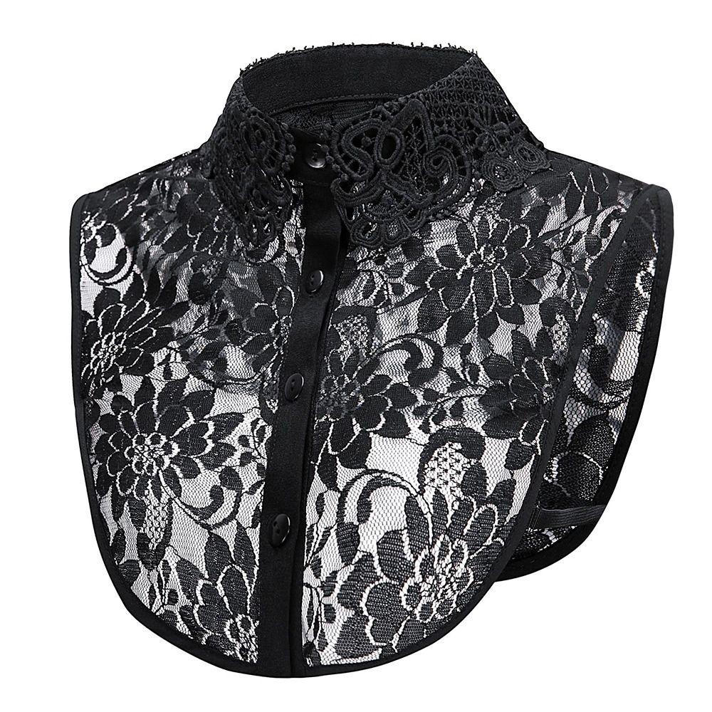 Chiffon Fake Lace Collar Detachable Fake Shirt Collar DIY Clothing Accessories  for Women Girls