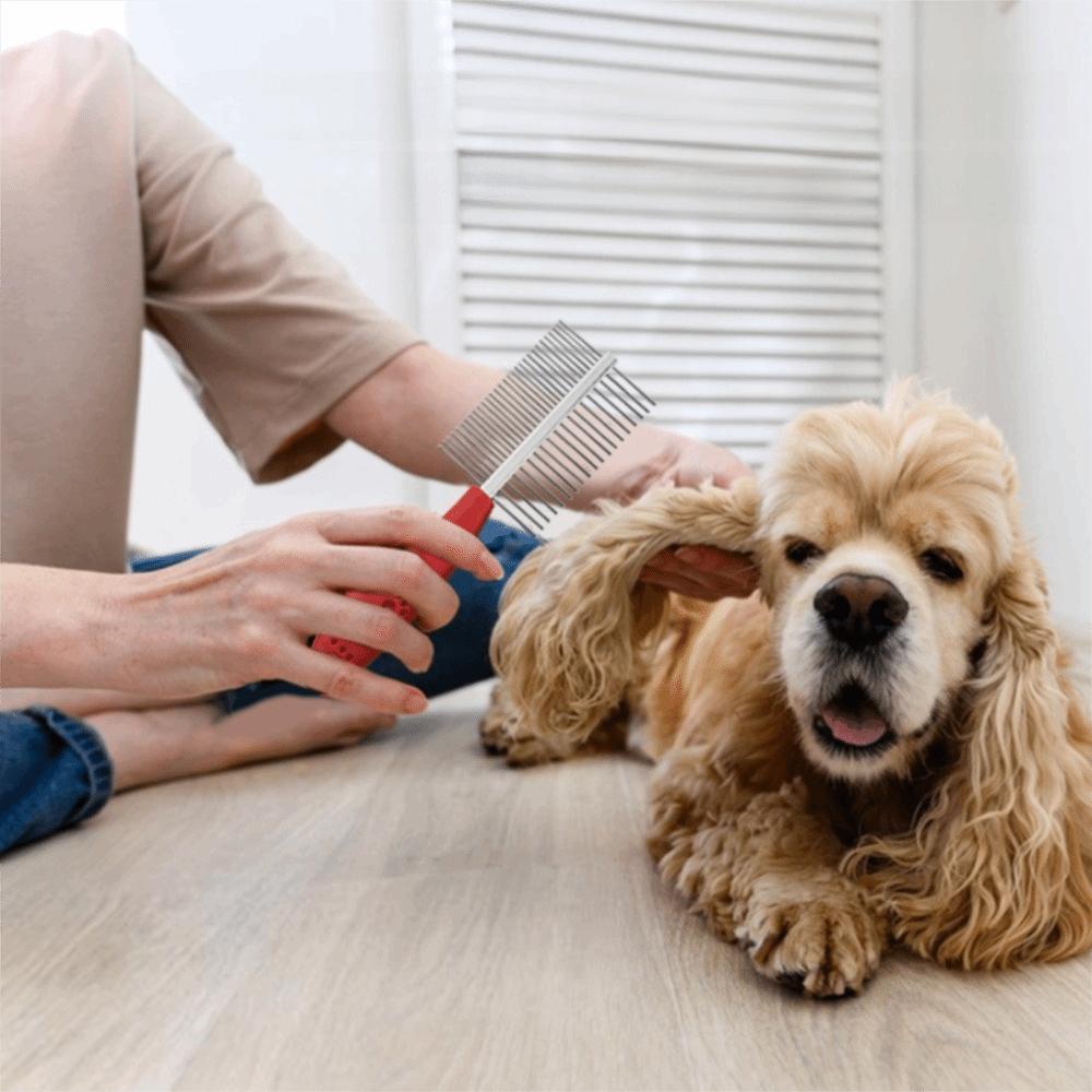 Stainless Steel Pet Massage Comb Easy Cleaning Pet Grooming Brush Pet Hair Comb  Dog Cleaning