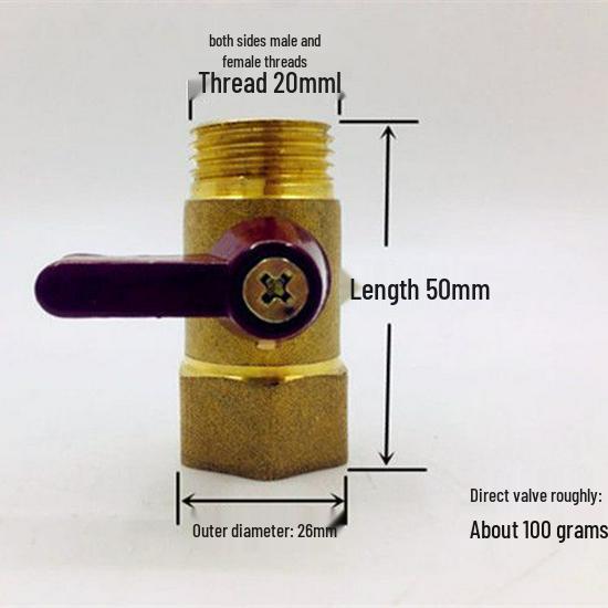 Brass Threaded Mini Ball Valve with Butterfly Handle Switch - Pneumatic Valve Accessory, 4 Sub-Mother Valve