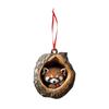 5Pcs Animal Christmas Ornament Set Acrylic Car Interior Pendant 2D Acrylic Forest Animal Decoration for Christmas Tree Home