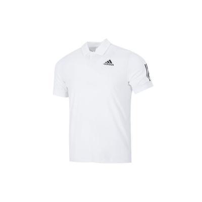 Solid Stripe Tennis Sports Casual Short Sleeve Polo Shirt Men Tops White HF1815