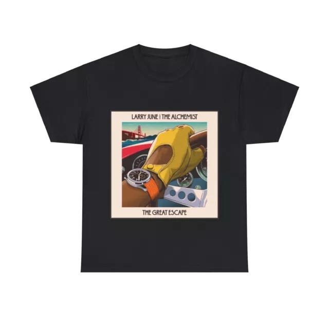 

Larry June and The Alchemist Shirt Hip Hop Merch Larry June Album Cover Unisex T-Shirt XXL