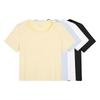 Women's Plus Size Lace Round Neck Two-Piece Look T-Shirt - Short Sleeve, Loose Fit 