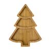 Wooden Christmas Dish Santa Tree Appetizer Platter Candy Snack Dessert Serving Dish Christmas Tree Tray Plate for Food Sushi Nut